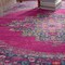 Homeroots 8 ft. Round Fuchsia & Blue Distressed Area Rug 385314 - alternate 9